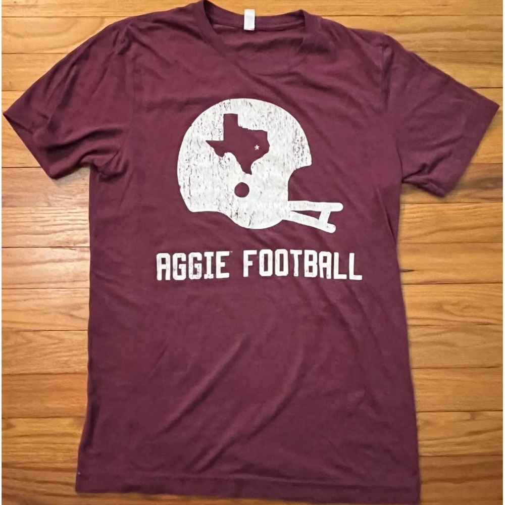 Texas A&M Aggies Football Bella Canvas Shirt Maroon Unisex Adult Small